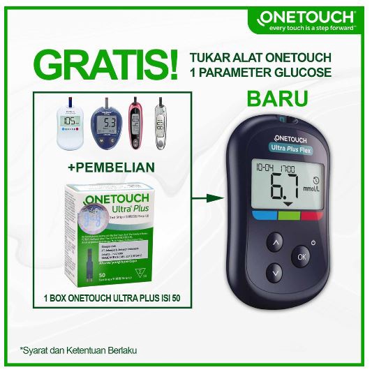 PROGRAM TRADE IN Onetouch Ultra Plus Flex / Tukar Alat Gula Darah Pengganti One touch Ultra Select dan Horizone