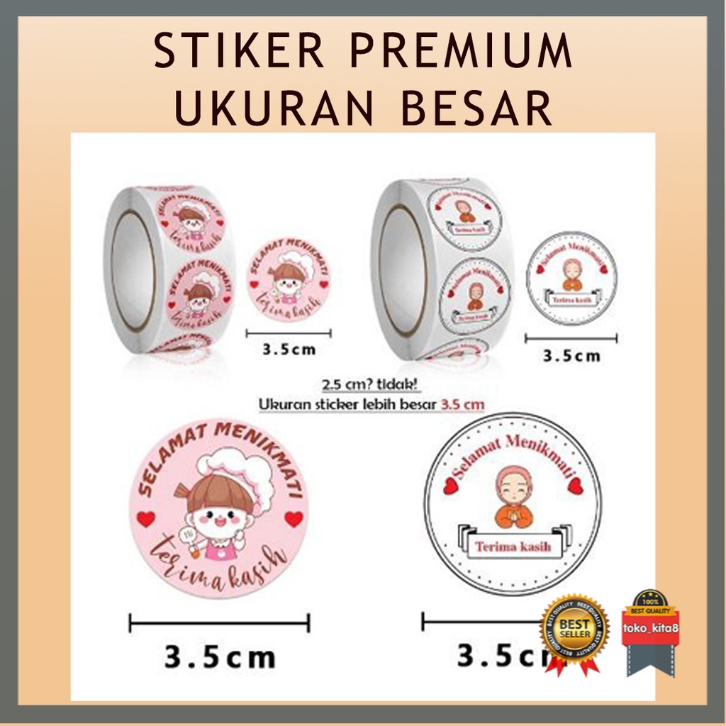 

STIKER PREMIUM 3.5 CM 100 PCS SELAMAT MENIKMATI UKURAN BESAR TK8