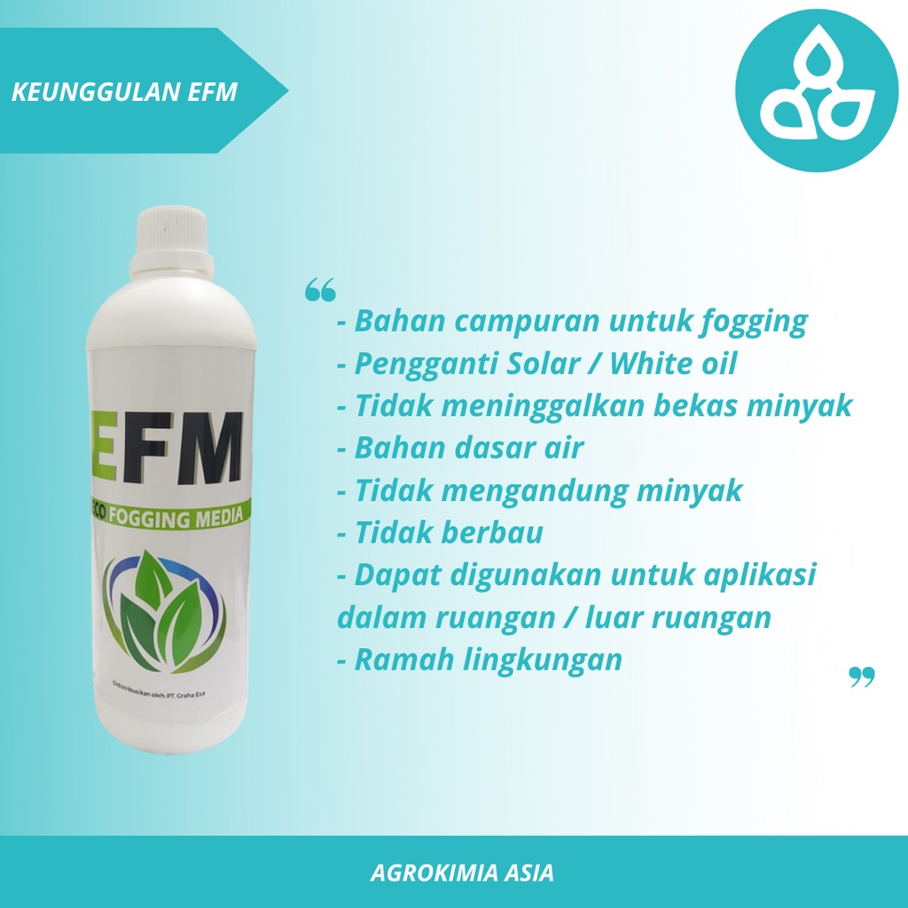 EFM Eco Fogging Media - Cairan Pelarut Obat Fogging sama dg WFA 1L