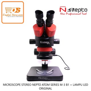 Jual Mikroskop Microscope Stereo NEPTO ATOM SERIES M-3 B1 + LAMPU LED