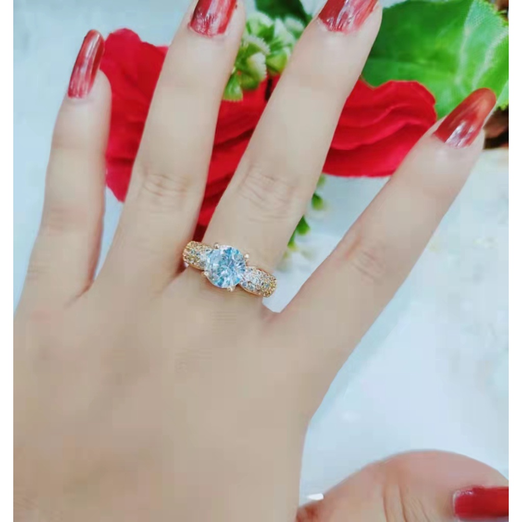 Cincin Xuping Permata Lapis Emas Perhiasan Fashion 1226-1228