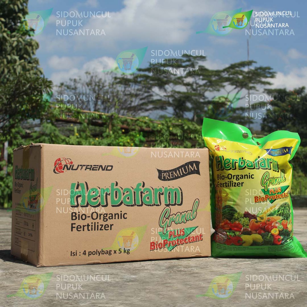 1 Dus Herbafarm Pupuk Organik Granul 5 Kg (Isi 4 sak)
