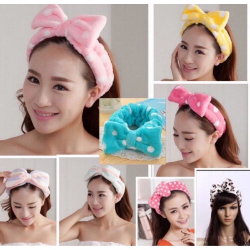 Vinztstore - Bandana Korea Bandana Bludru Bandana Masker Headband Bludru Pita Bando Fashion Murah