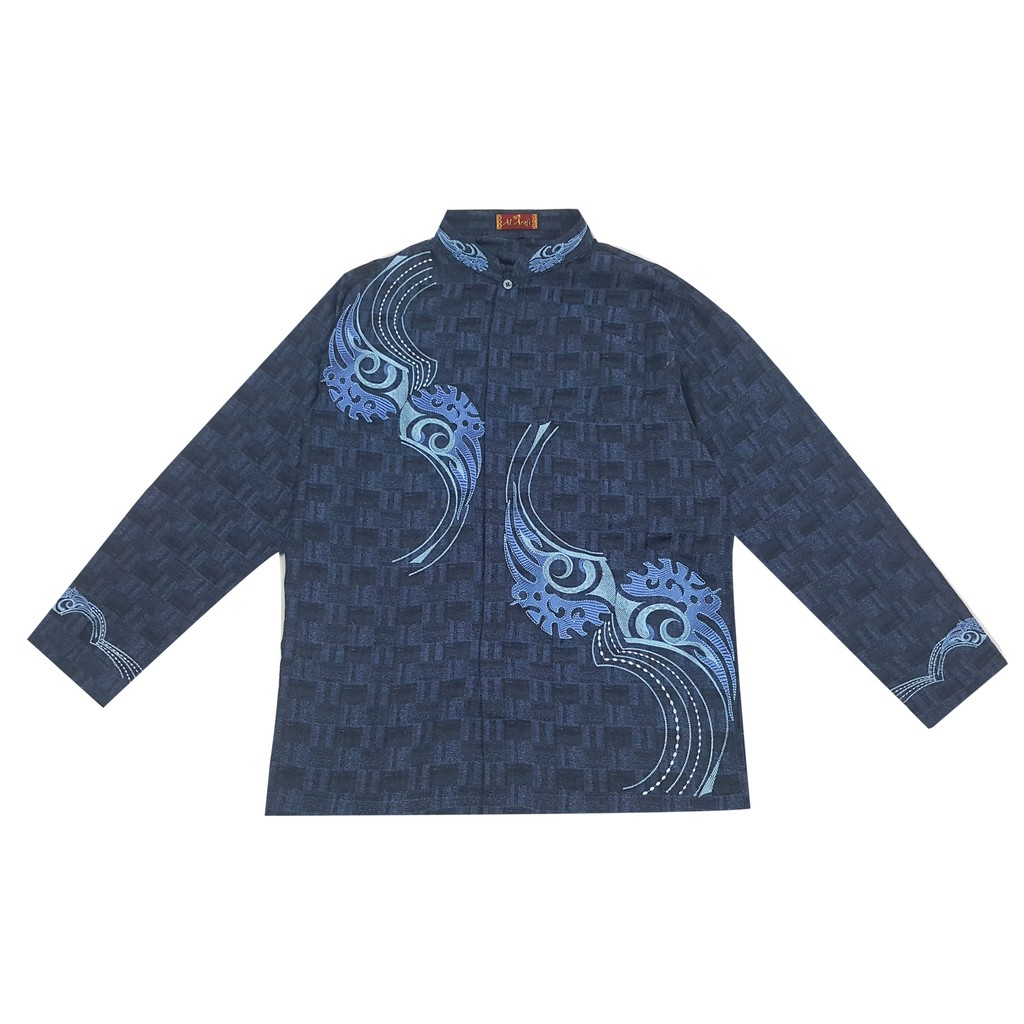 AL-AROFI Baju Koko Pria - Bisha Cotton Blue