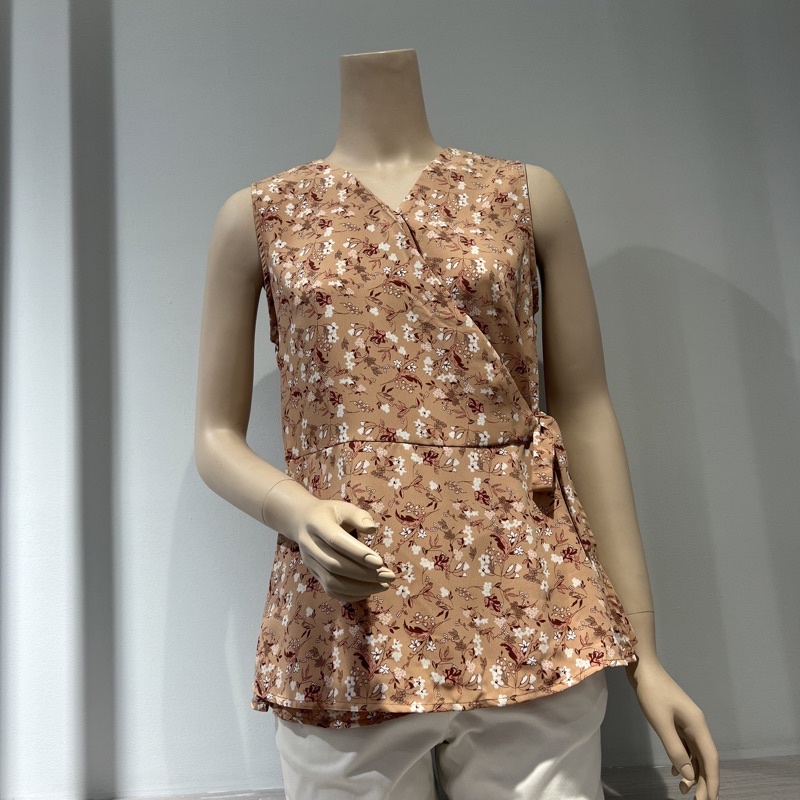 The executive ladies blouse formal wanita u can see floral blossom S-XXL