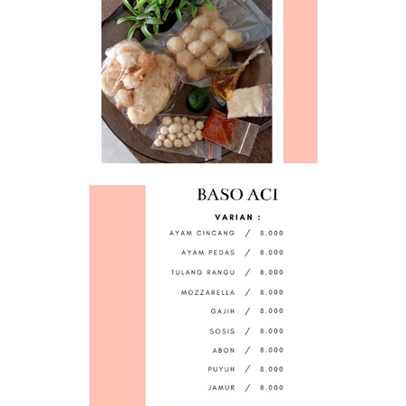 

Baso Aci & Topping
