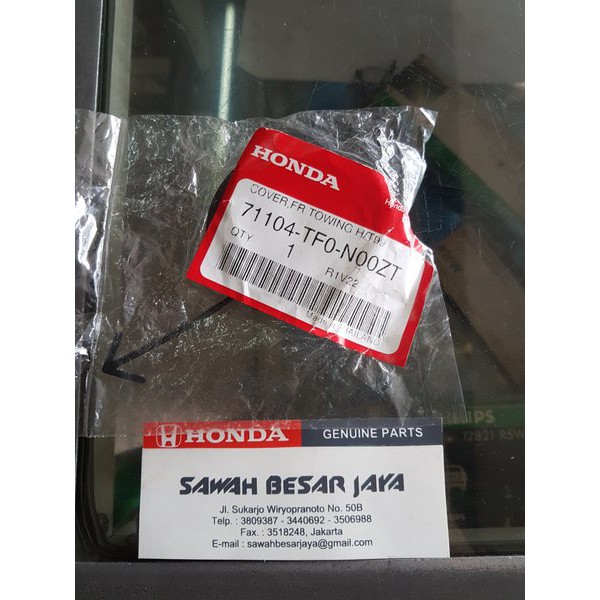 New -  Cover Tutup Towing - Derek - Hook Bumper Depan Honda Jazz RS 2012 2013