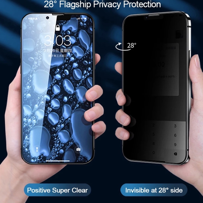 GKK Superfit Tempered glass iPhone 7 8 X XR Xs Max 11 12 13 14 Pro Max Easy Install Anti Gores Anti Spy Image 6