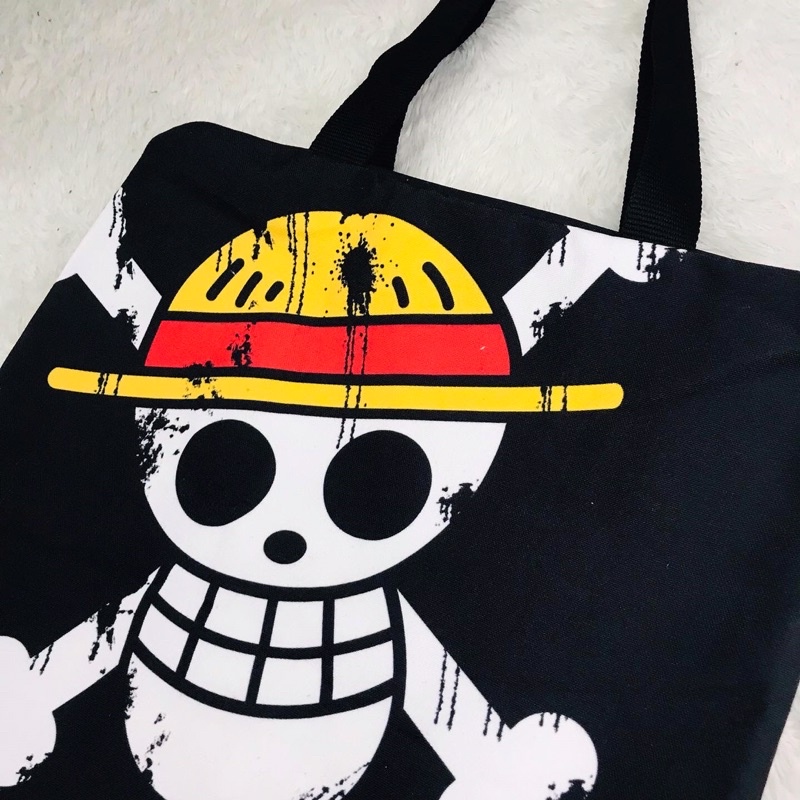 Totebag Premium One Piece Black Tas Anime