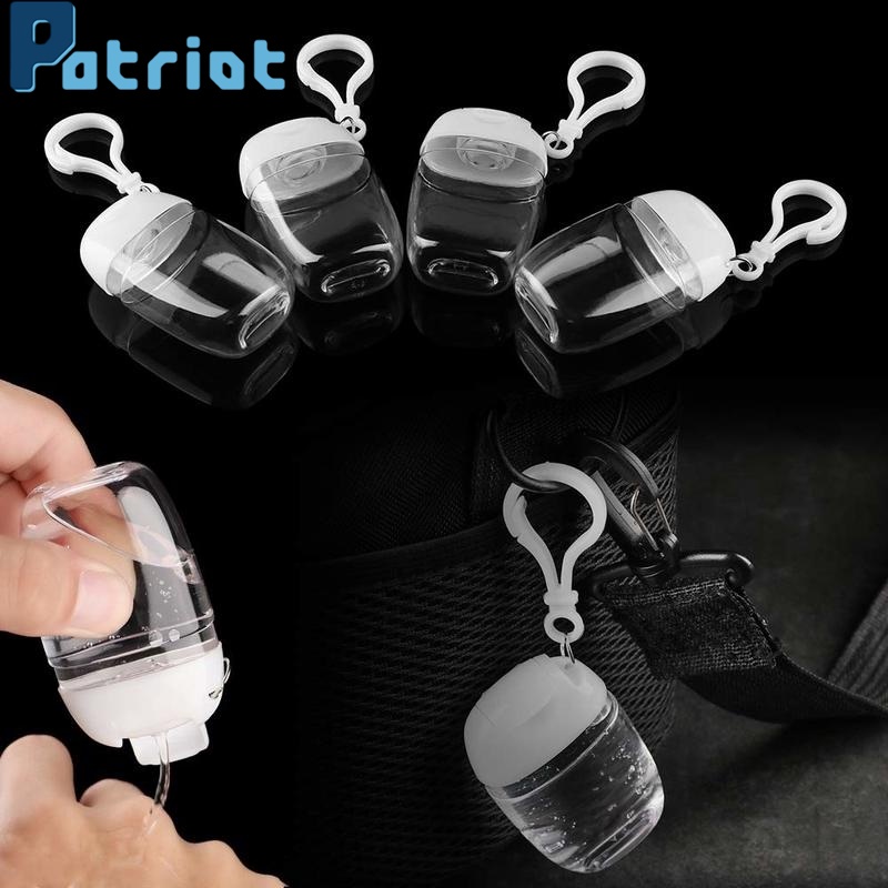 1Piece 30ml Portable Refillable Leakproof Bottles With Hook Keychain Travel Accessories for Toner,  Lotion, Hand Sanitizer and Other Liquids