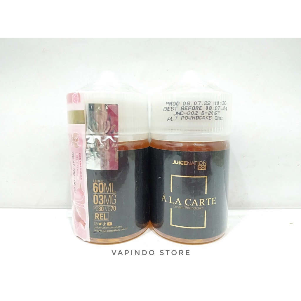 ALA CARTE BLACK CREAM POUNDCAKE 60ML 3MG BY JUICENATION