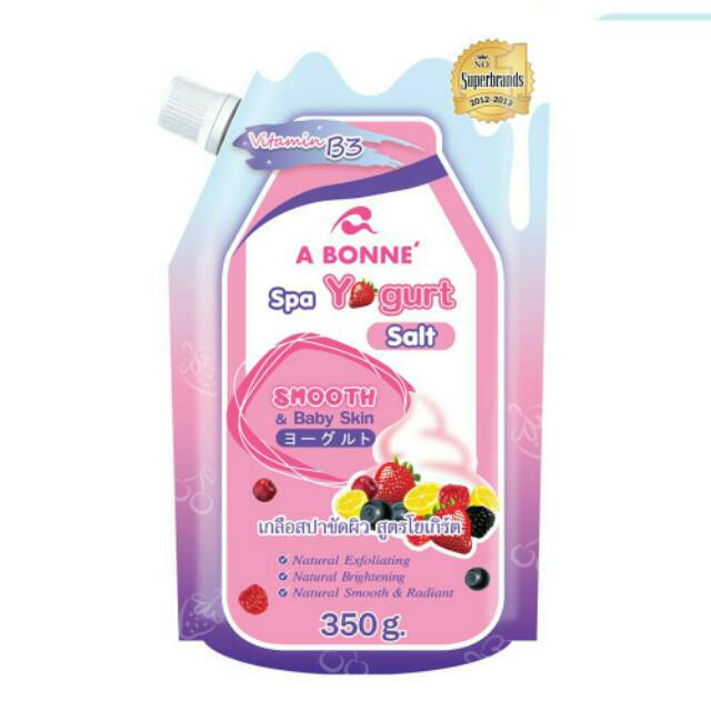 Bubuk garam scrub skrap A Bonne Spa Yogurt Salt Smooth &amp; Baby Skin 350 gr 350gr ori original