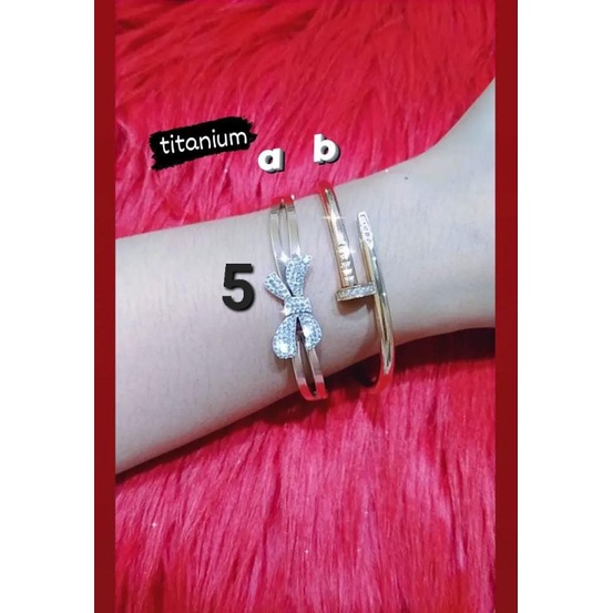 Gelang Titanium Wanita Anti Karat Ori Dewasa