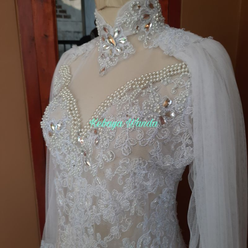 (Ready) Kebaya Akad Full Payet / Kebaya Pengantin /Kebaya Akad Pengantin / Kebaya