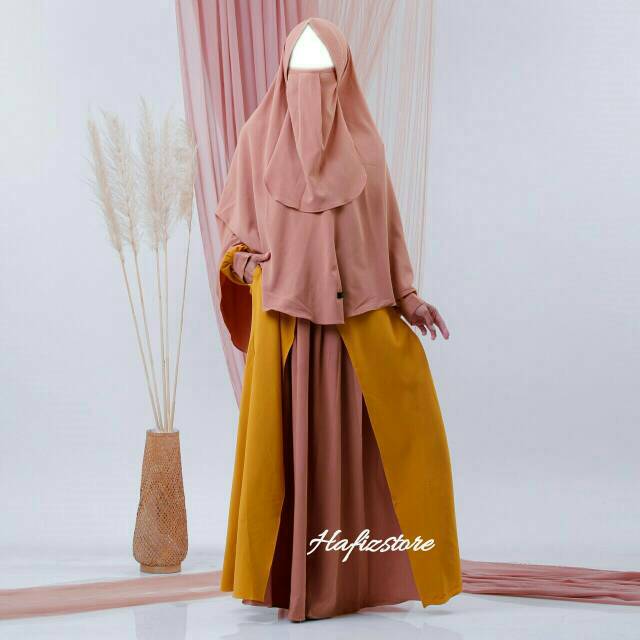 Salwa set by mumtaz (gamis+khimar pad)