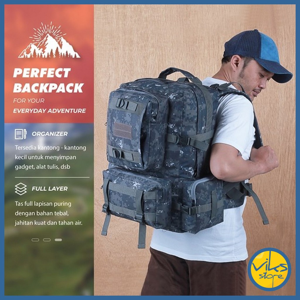 Tas Gunung Hiking Backpack Adventure Murah Semi Carrier Tas Semi Keril Murah Original Kuat Ba735