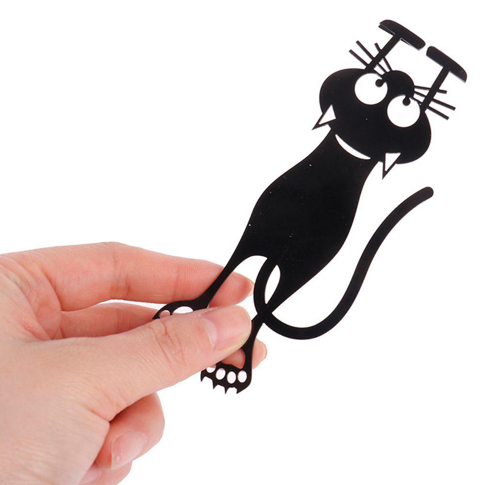 Agustina Black Cat Bookmark Lucu Ringan Tanda Pagination Kantor Alat Tulis Siswa Hadiah Klip Buku Akrilik