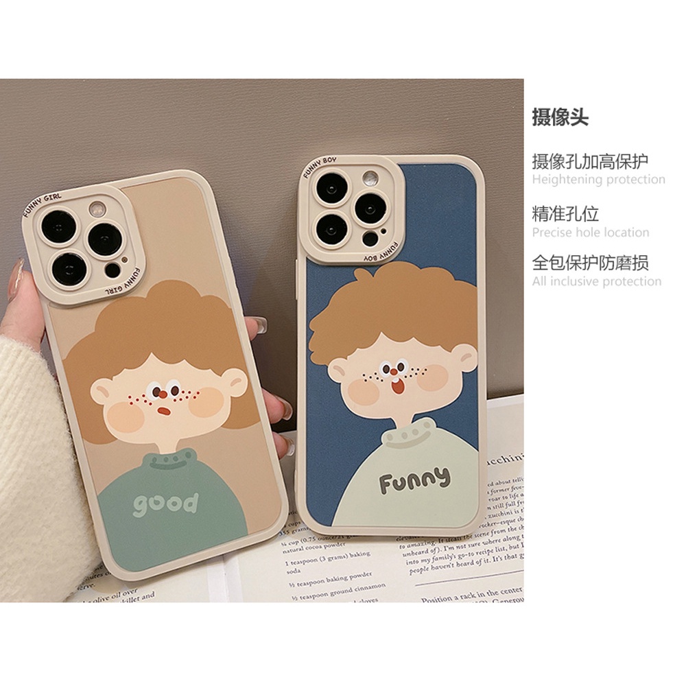 13pro 13prm Soft Case Tpu Motif Kartun Anak Laki-Laki / Perempuan Untuk iPhone 11 7Plus 8Plus Xr XS 13 12pro Max