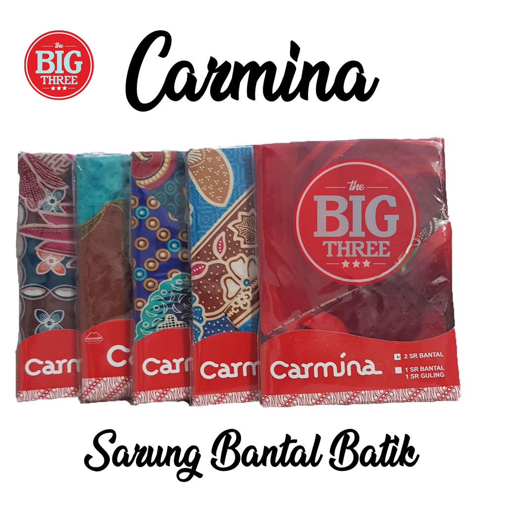 Set Sarung Bantal / Guling merk CARMINA - Halus Disperse Print - Sarban isi 2 batik