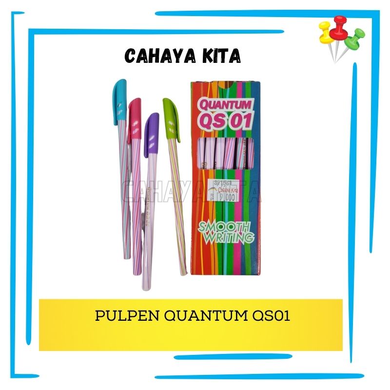

Ballpoint Pen Quantum QS01 | Pen Murah Meriah | Pulpen isi 12pcs | Atk lengkap Cahaya Kita