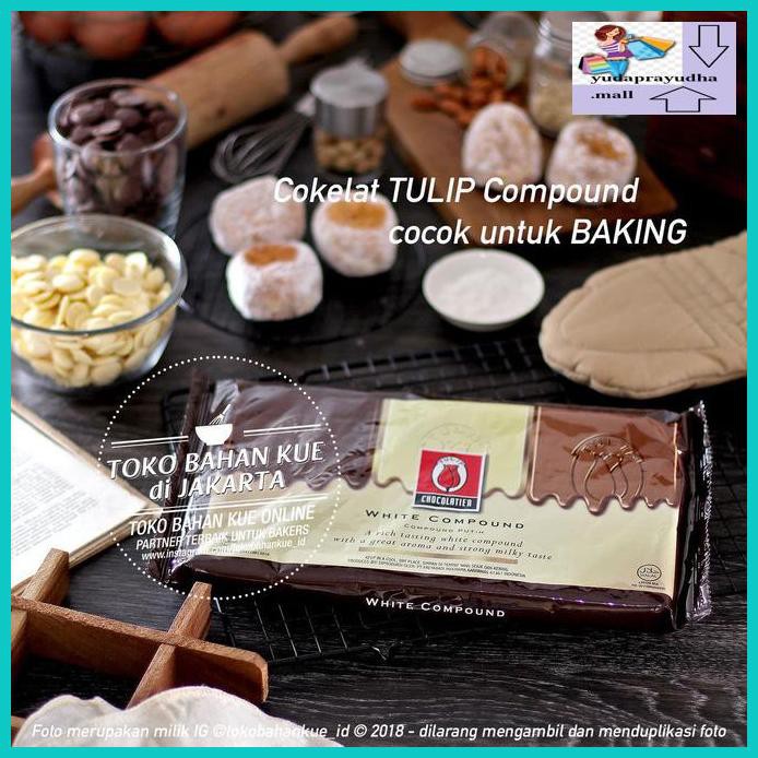 

54Etr7U- Coklat Putih Batang White Chocolate Compound Cokelat Tulip Cocoa 1 Kg 9Uhhjt7-