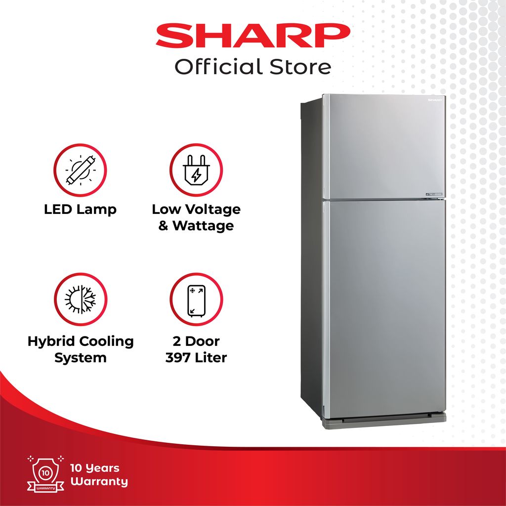 Refrigerator 2 Door Grand Vetro Series SJ-IG470M-SL (397 L)