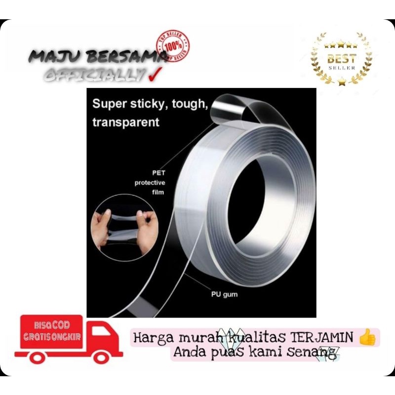 

MB - Double tipe isolasi magic tape solasi solatip magic 2 sisi solasi kuat bisa di cuci tanpa bekas multifungsi 1 meter 3 meter dan 5 meter