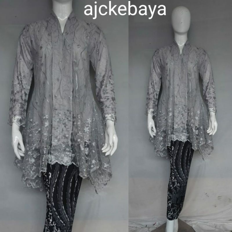 kebaya/Kebaya Kartini Tunik/ Tunik tulle / Kebaya Modern/Kebaya Busui/Set Kebaya Tunik