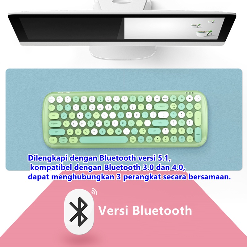 Bluetooth keyboard mekanik lipstik mode tunggal 87 tombol, mendukung ipad dan komputer dengan fungsi Bluetooth