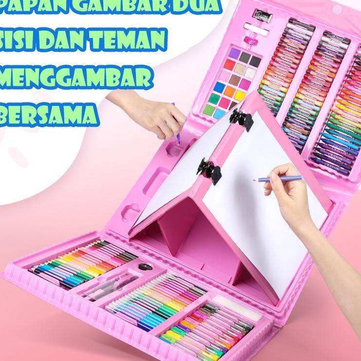 

Buruan Pesan Crayon Anak Pengasah 208pcs Set Alat Menggambar Melukis Anak-anak Crayon Cat Air Pensil
