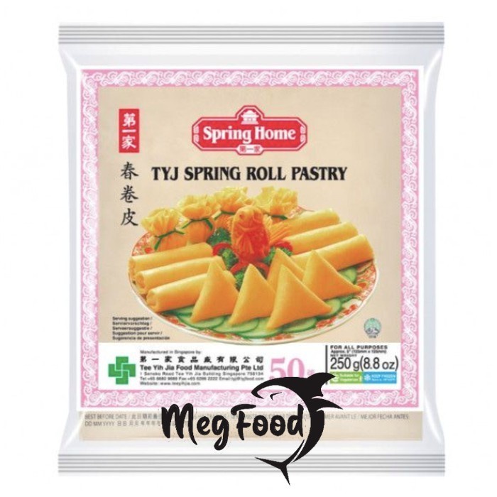 

Spring home tyj spring roll pastry kulit pangsit 250 gram (50 sheets)