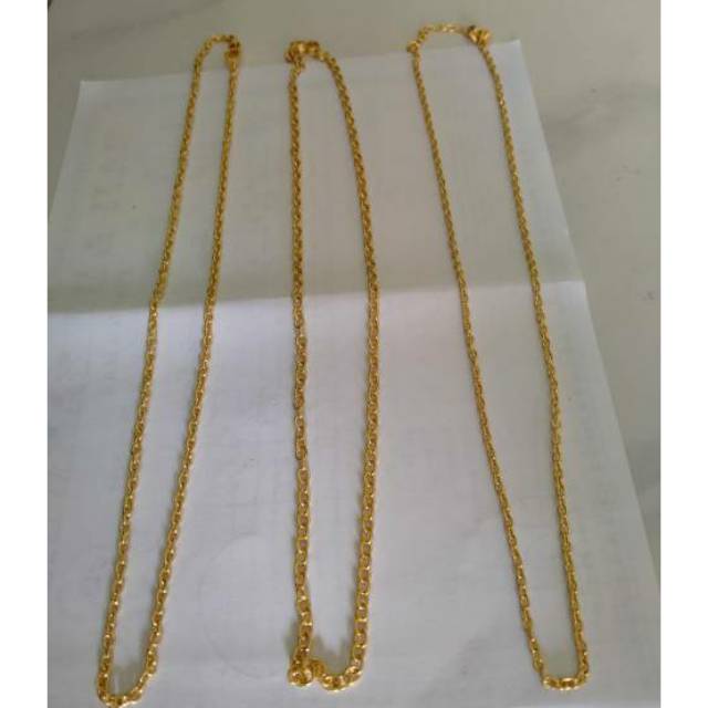 Kalung Rante Polos Emas Lm London 24k Kadar 99 9 Indonesia