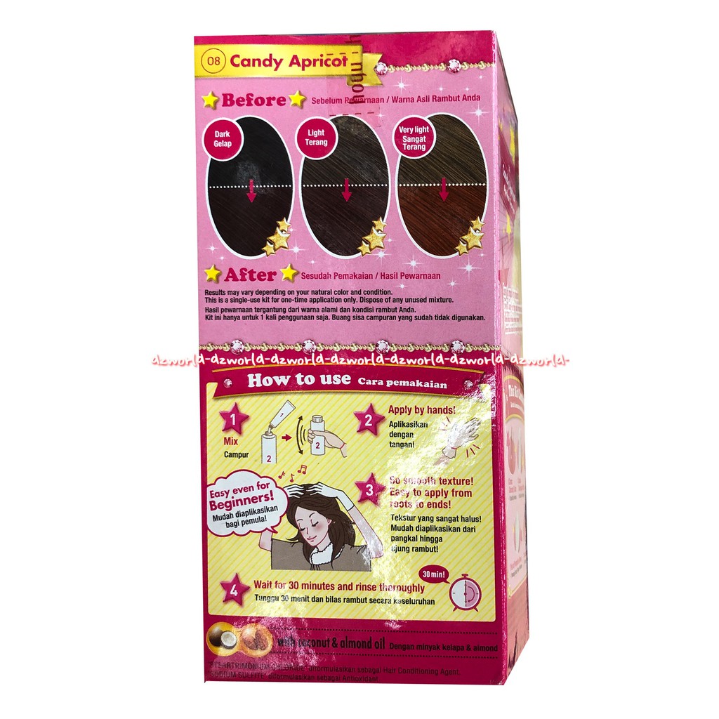 Beauty Labo Candy Apricot Red Pink Hoyu Cat Rambut Merah Beautylabo