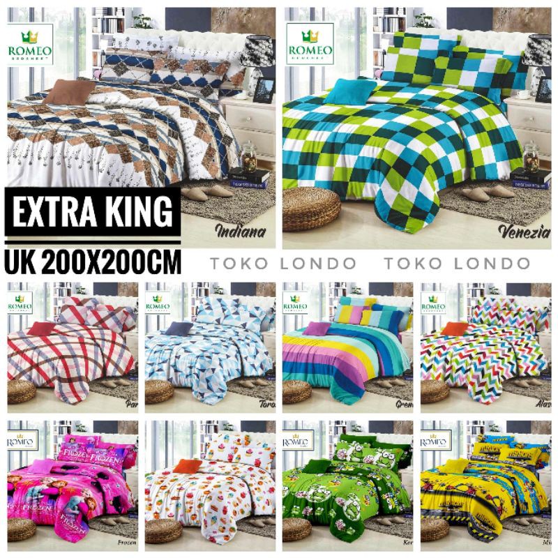 Sprei Romeo Extra King Size uk 200x200 - Kids Edition Motif Karakter Kartun Anak Keropi Helokiti Unicorn Tsvm2 Unicorn Doraemon MURAH