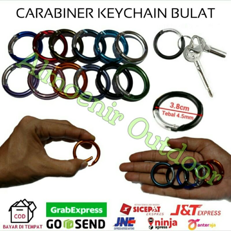 Carabiner KeyChain Bulat Hicking Gantungan Kunci