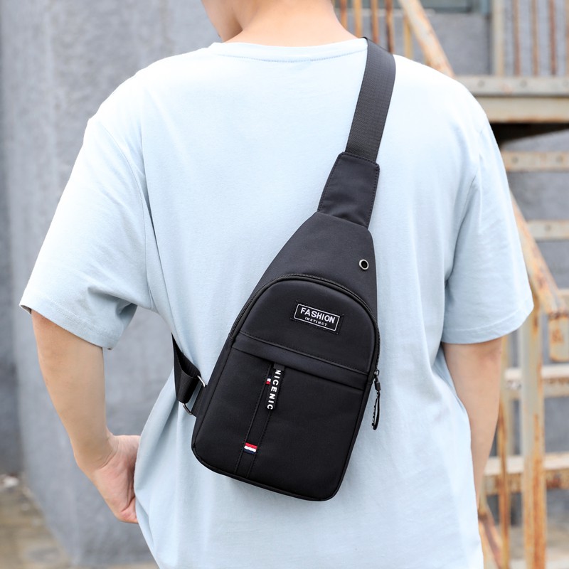 Satu7an T198 TAS SELEMPANG PRIA TAS PUNGGUNG COWOK BAHAN POLYESTER FASHION SLING BAG MEN STYLE