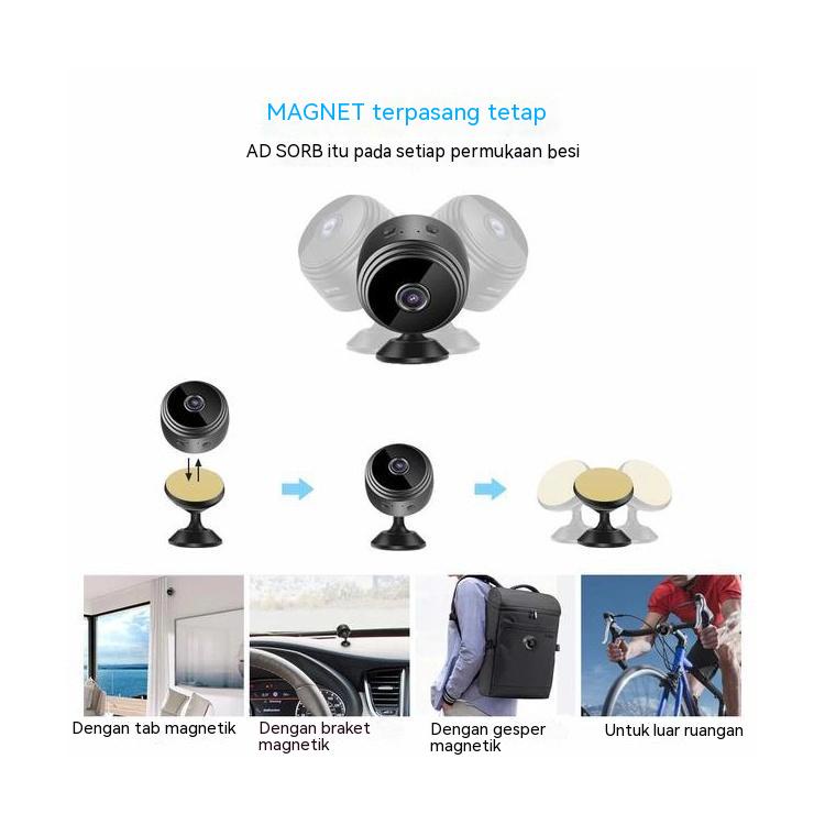 【COD】A9 1080P HD Mini Spy Camera Tersembunyi Kecil Portabel Wireless Micro Home Security Surveillance Camera/Wireless A9 Mini Camera Wifi/Mini Spy Tersembunyi 1080P Full HD Kamera DVR Mobil HD Spy Hidden CCTV WIFI KAMERA CCTV MINI