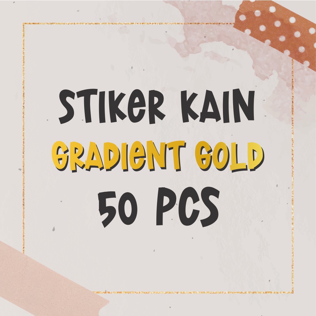 

Stiker Label Kain Baju Setrika Nama Sablon - GRADIENT GOLD -