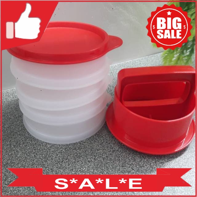 TUPPERWARE BURGER PRESS ALAT PEMBUAT BURGER PATTY PROMO AGUSTUS TUPPERWARE ORIGINAL