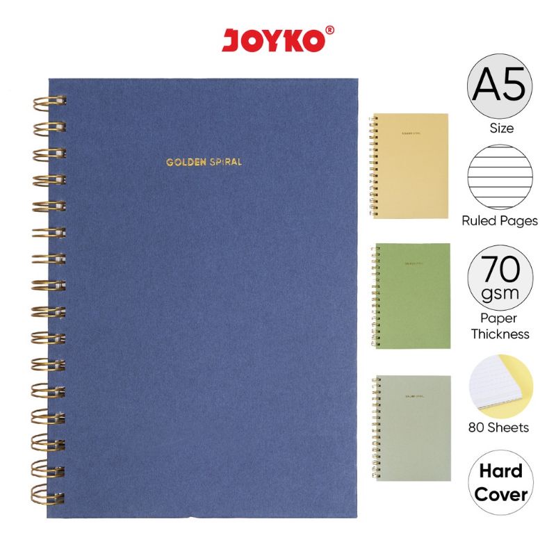 Jual Buku Tulis Catatan Bergaris Spiral Ruled Notebook Joyko NB-721 A5 ...