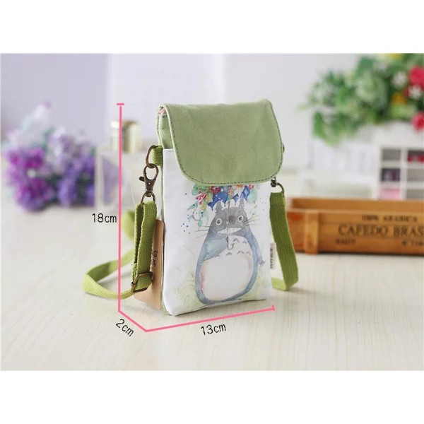 Tas Selempang Anak Import Motif Lukisan Cat Air Watercolor Tas Kanvas Anak Perempuan