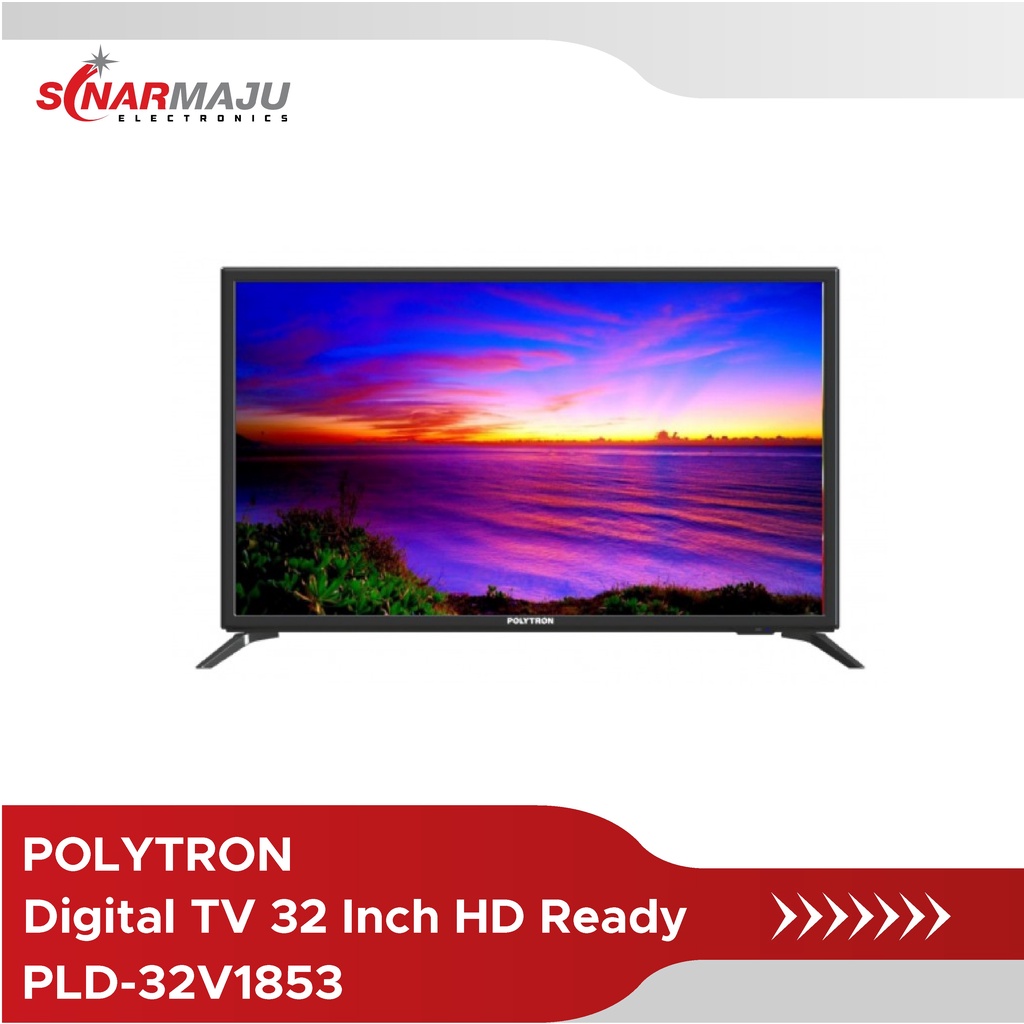 LED TV 32 Inch Polytron HD Ready Digital TV PLD-32V1853 PLD 32V1853