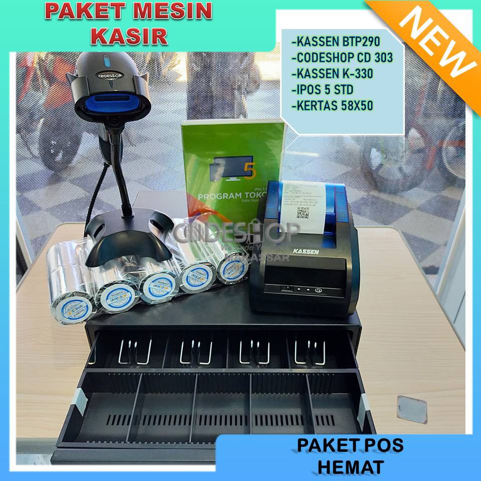 PAKET MESIN KASIR HARGA TERJANGKAU DAN BERKUALITAS | PAKET POS HEMAT