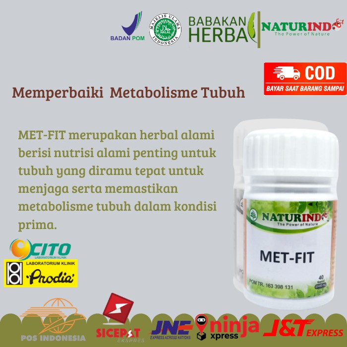 

Naturindo MetFit Herbal Meningkatkan Daya Tahan Tubuh Gangguan Metabolisme Tubuh