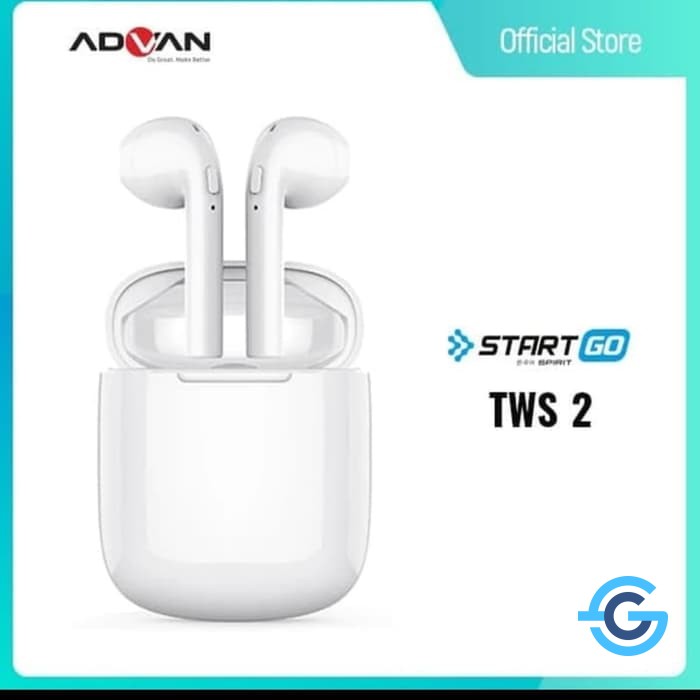 Advan start Go TWS 2 Earbuds Wireless Earphone Bluetooth Garansi Resmi