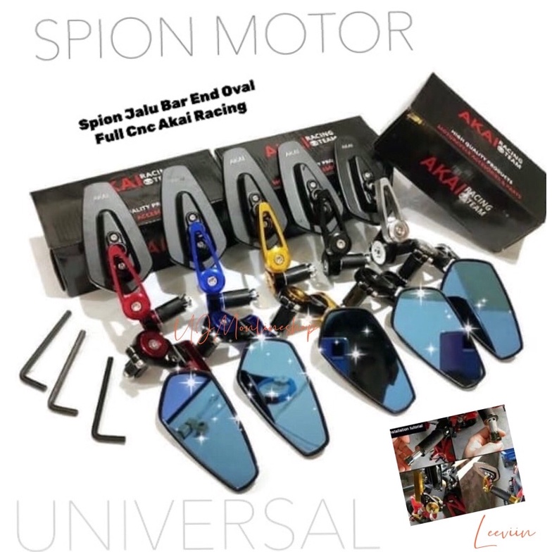 Spion Jalu Oval Model Rzm Spion Bar End Oval kaca spion Universal Semua Motor Bisa KING