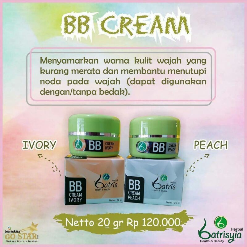 BB CREAM BATRISYIA HERBAL , FOUNDATION GLOWING ALAS BEDAK