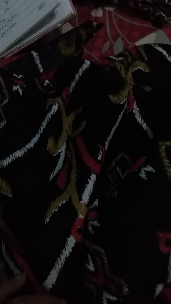 Tey-17 Batik Wanita Asj Sa Hrb026 Kenongo Kemeja Tosca Pendek