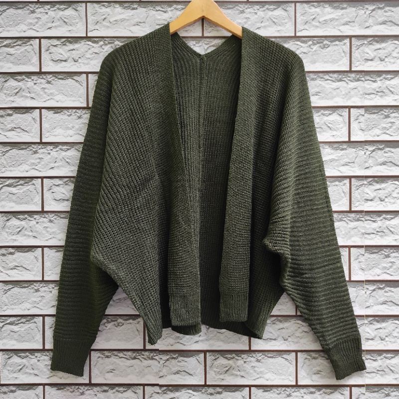 Cardigan Rajut OVERSIZE BATWING/Cardigan Rajut Wanita Tebal PREMIUM STORE09 MURAH-Army
