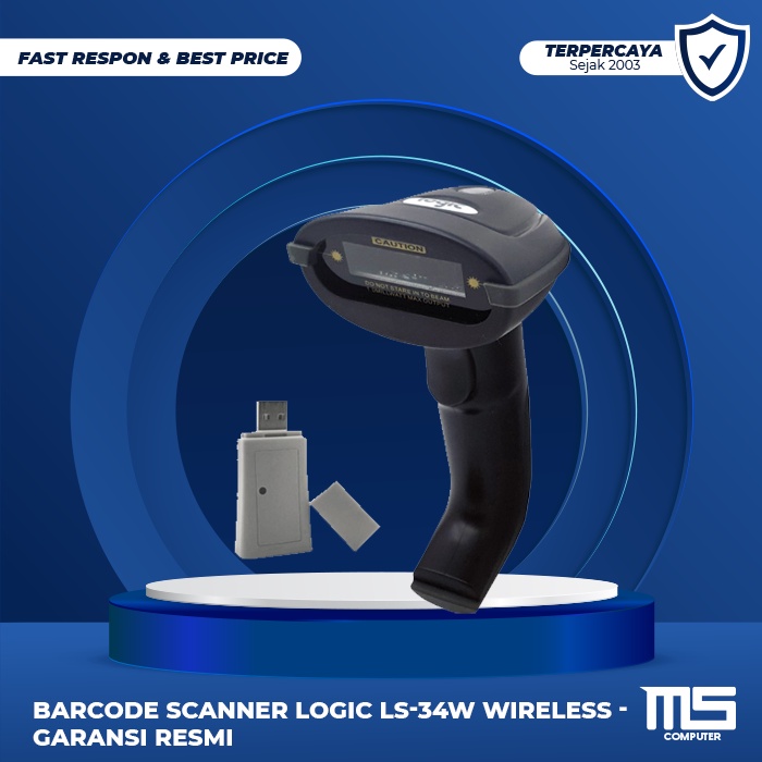Barcode Scanner LOGIC LS-34W Wireless - Garansi Resmi